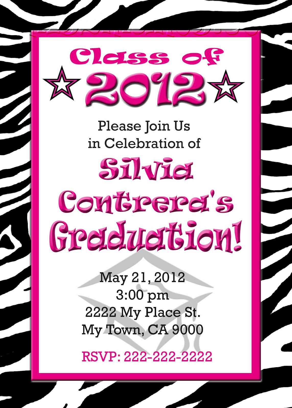 Mis 2 Manos Made by My Hands Graduation Invitation diy Printable