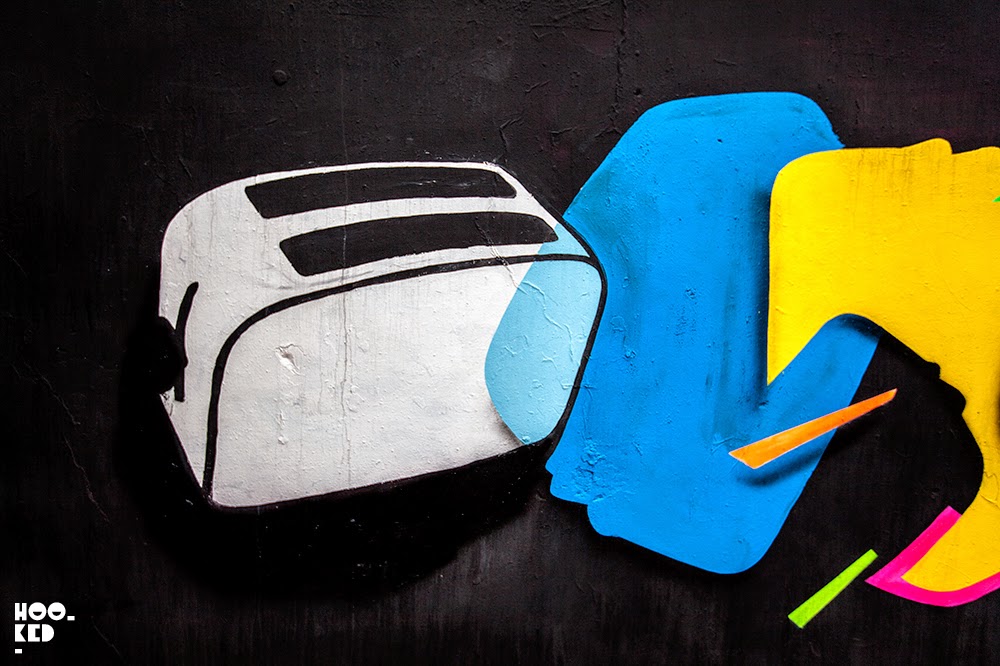 Exploding Toasters in Brick Lane, London from the street art collective