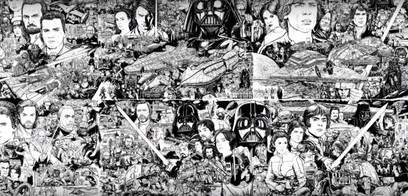 The Star Wars Underworld: Video: 'Drawing Every Live Action Star Wars Film  Ever'