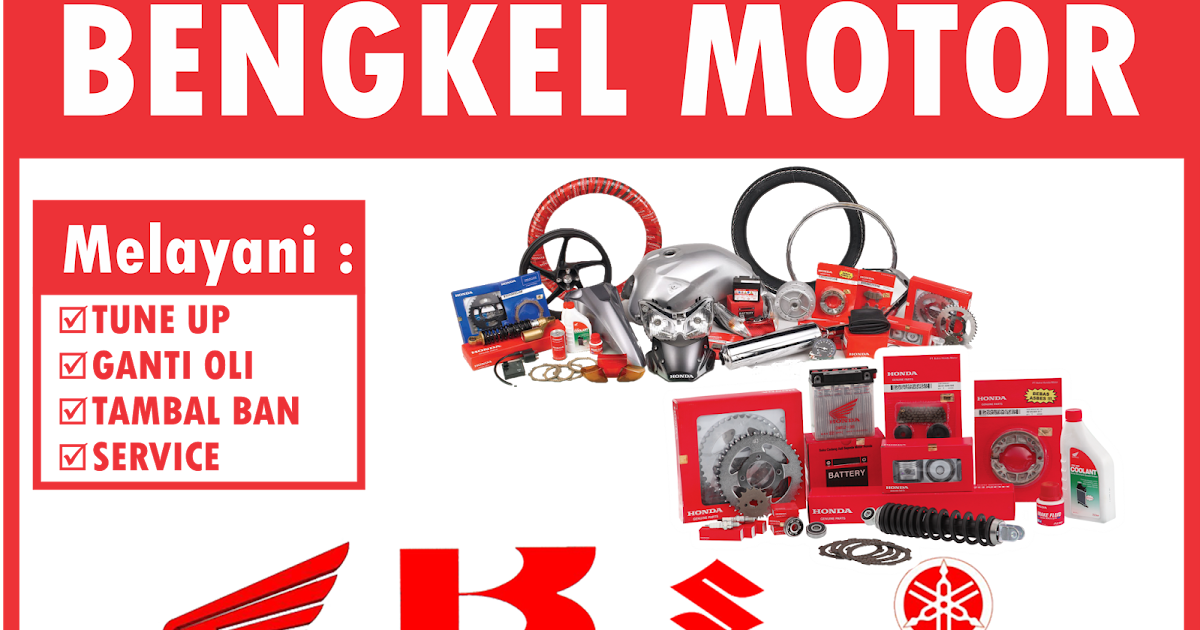 Aksesoris 55 Desain  Spanduk  Bengkel  Motor 