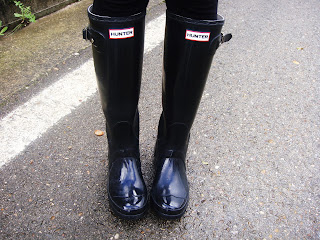 botas hunter charol