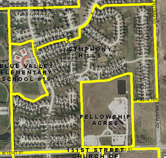 Olathe, KS. real estate stats for the Symphony Hills Subdivision