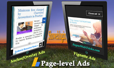 Cara Pasang Iklan AdSense Page Level Ads Di Blog