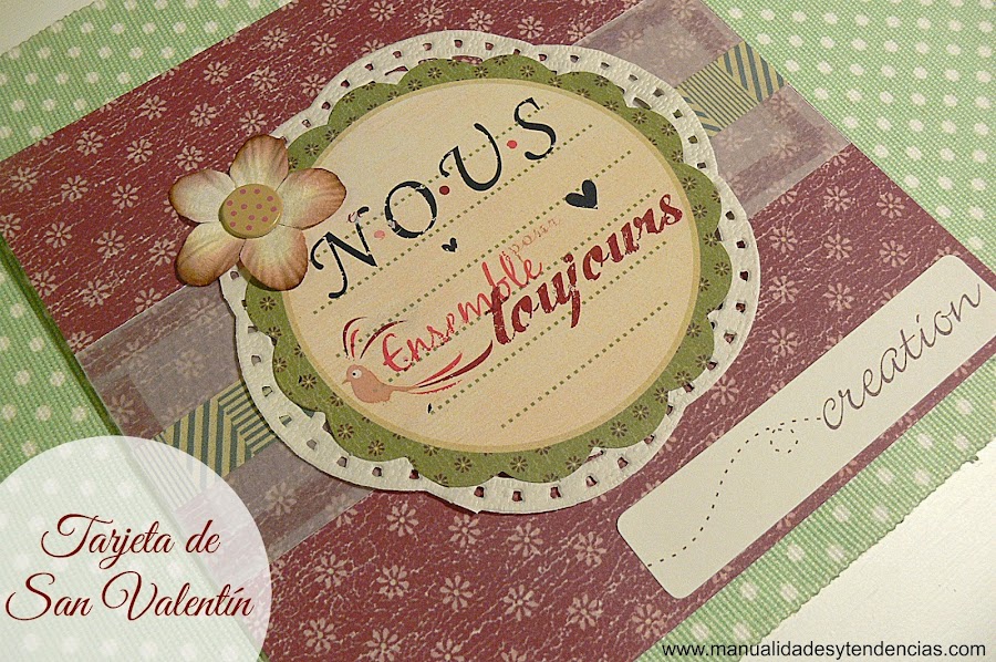 scrapbooking tarjeta de San Valentín