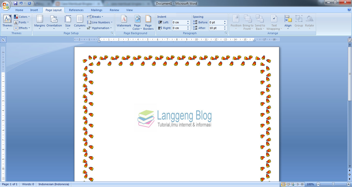 Cara Membuat Bingkai Di Ms Word Dengan Mudah Langgeng Blog