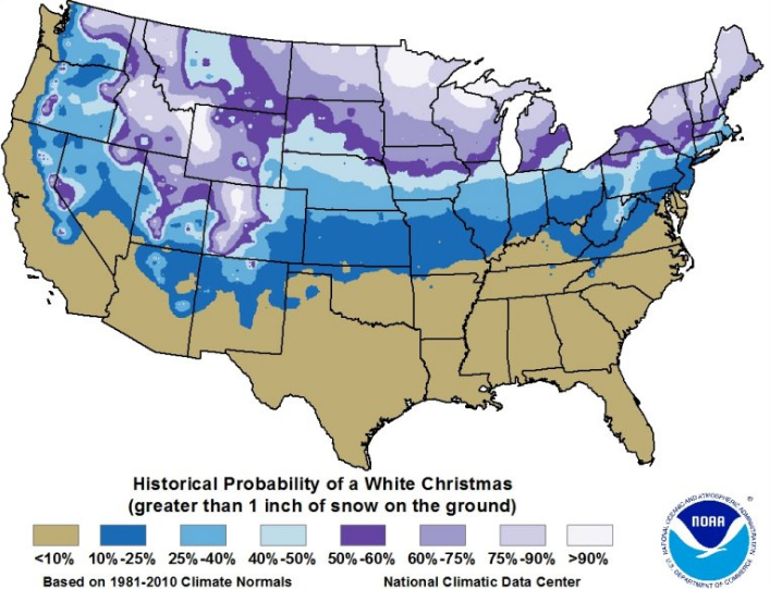 Ross' Blog Chances of snow on Christmas?