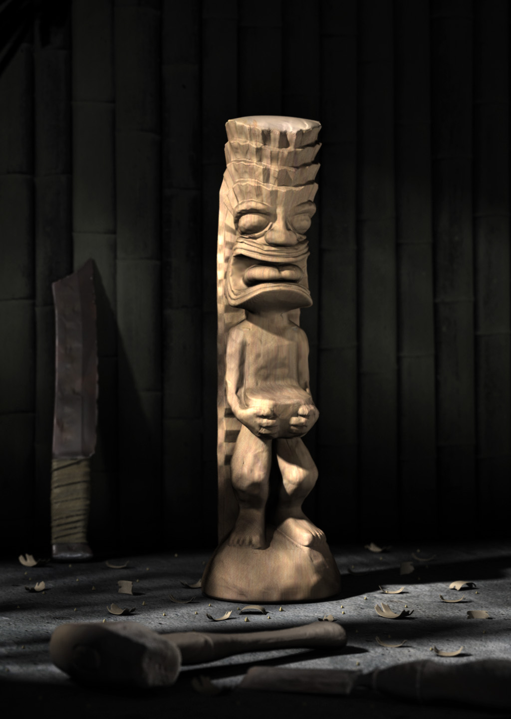 Mark Zarich 3D + Concept Art Tiki Statue