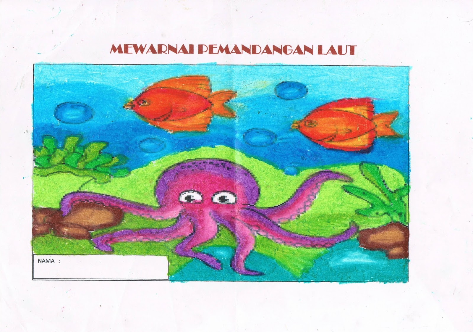 BIMBEL & SANGGAR MEWARNA KIKY : SKETSA MEWARNAI TEKNIK GRADASi