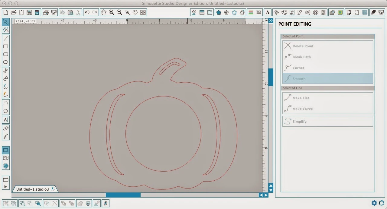 Monogram, pumpkin, Silhouette Studio, Silhouette tutorial, point editing