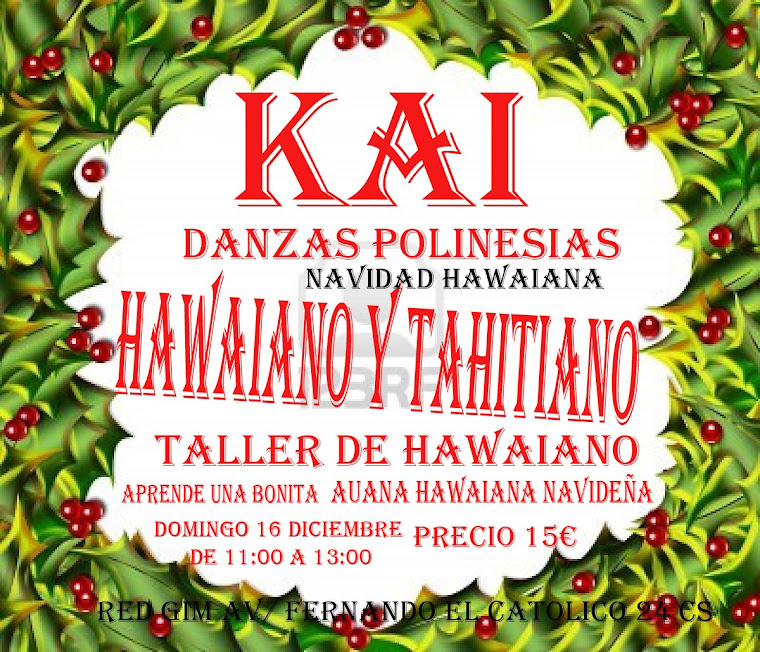 taller de danzas polinesias de navidad ,hawaiiano