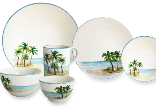 Palm Tree Ceramic Dinnerware