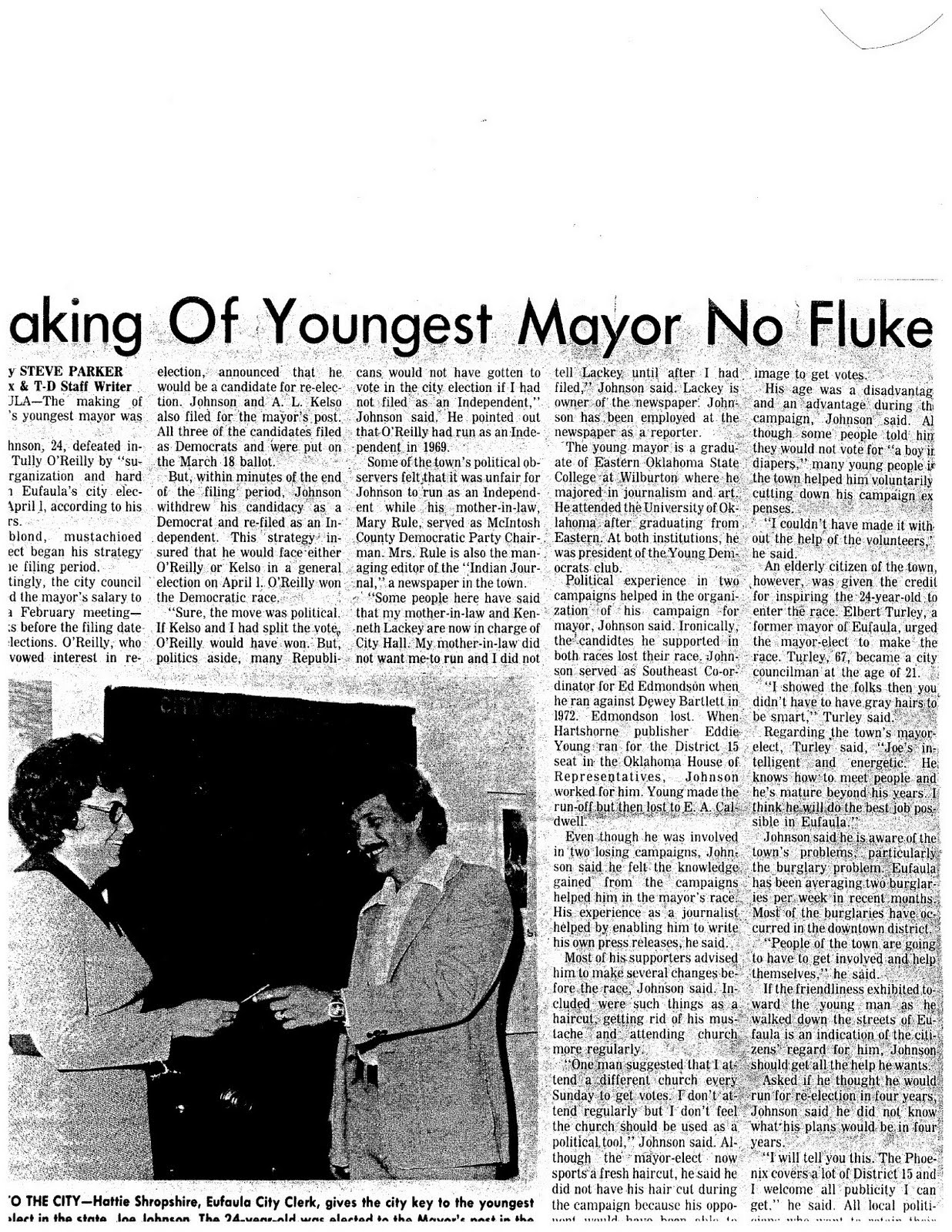 Joe Johnson Eufaula, Oklahoma Documents and Articles