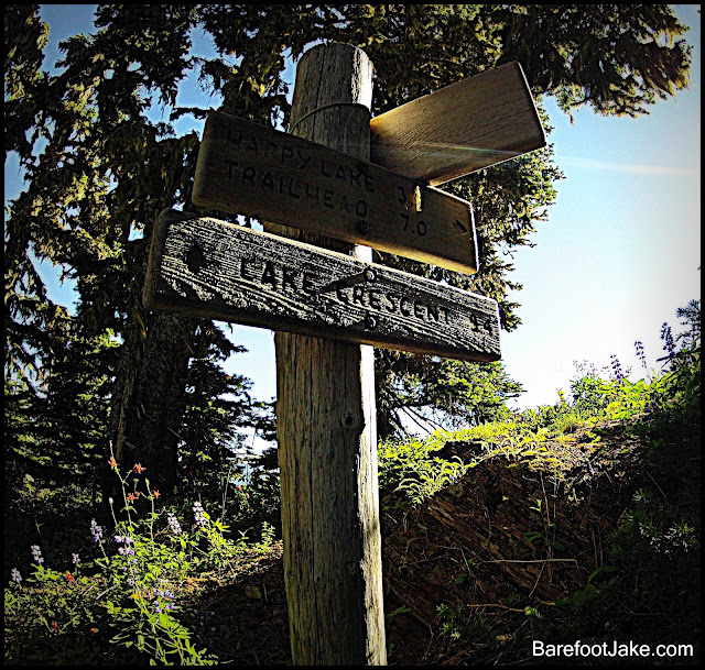 happy lake trail sign happy lake trail