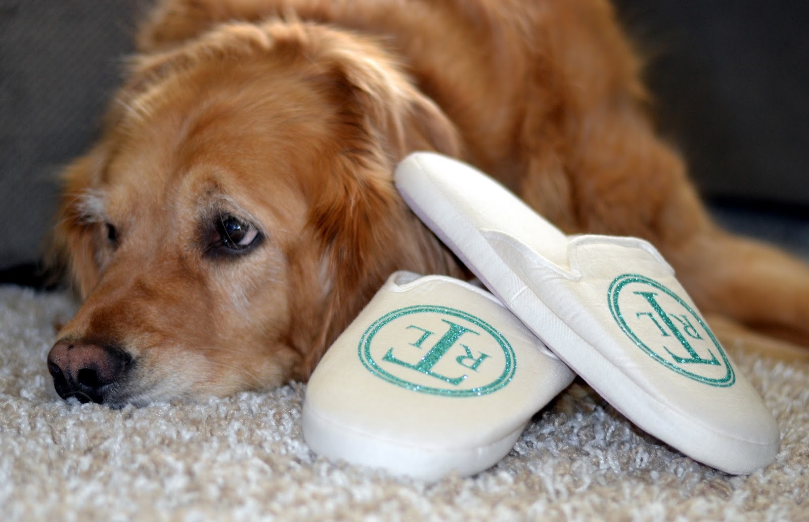 Customized monogram slippers Rachel Teodoro