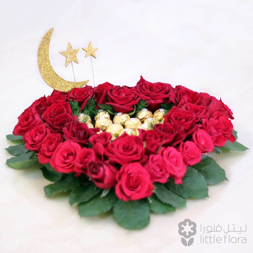 Best Flowers Shop Buy Flowers Online Riyadh Red Roses with Ferrero