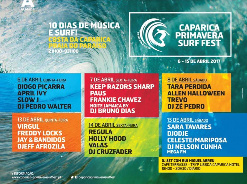 CARTAZ CAPARICA PRIMAVERA SURF FEST 2017