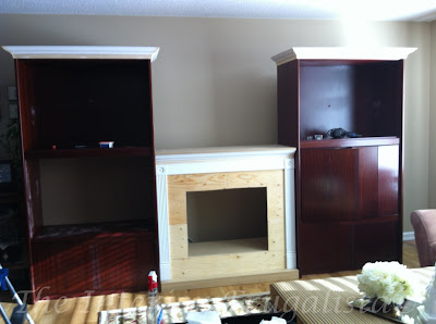 80S Wall Unit Hack Built-In Bookcases With Fireplace - Interior Frugalista