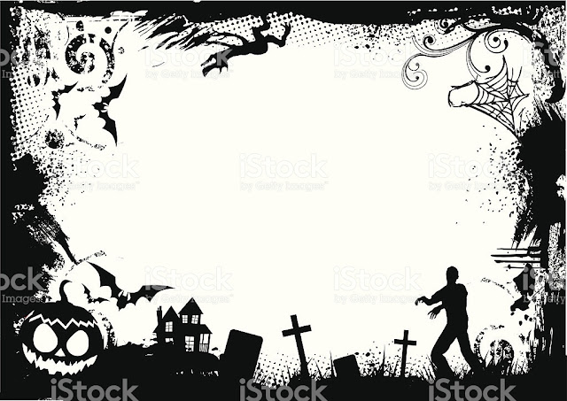 download free halloween border black and white png images