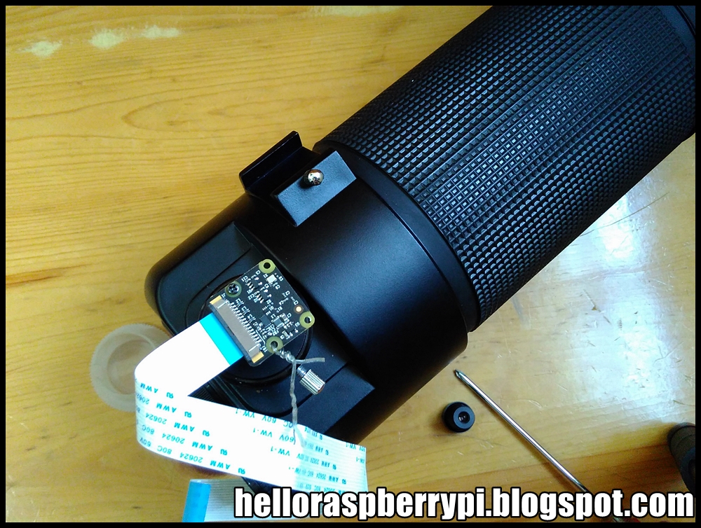 Hello Raspberry Pi Mount Raspberry Pi Camera Module to telescope (with