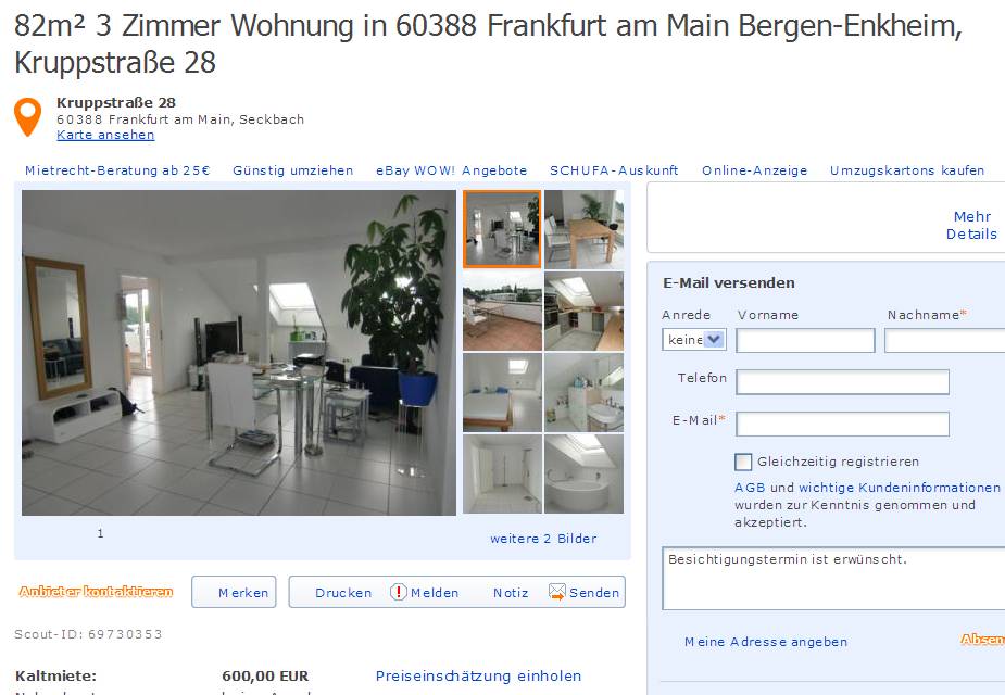 Single wohnung in frankfurt am main