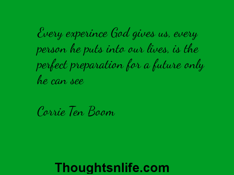 Thoughtsnlife: Every experince God gives us