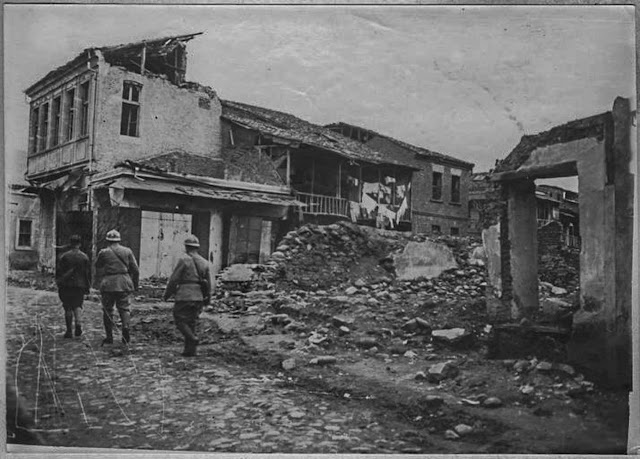 Consequences of the bombing of Bitola. South part of Bitola. January 1917