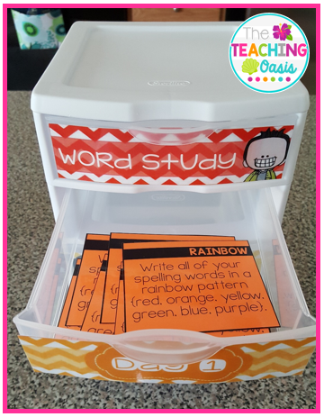 The Teaching Oasis Word Work Drawers