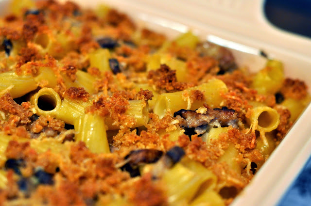 Baked Pasta with Sausage, Mushrooms, and Mascarpone | Taste As You Go