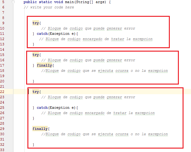 Excepciones en Java (II)- Manejo de excepciones