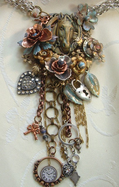 Halcyon Wings: Mixed Media Necklace