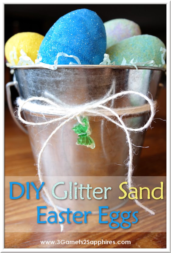 DIY Mod Podge Glitter Sand Easter Eggs Craft #ModPodge #EasterCrafts