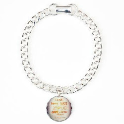 LOVE X 7 Charm Bracelet, One Charm