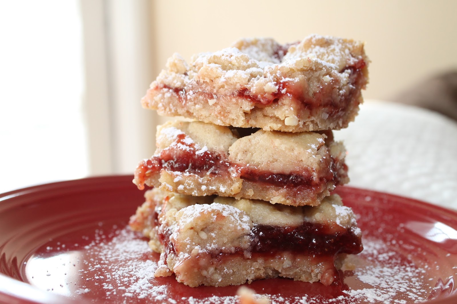 Strawberry Jam Shortbread Bars