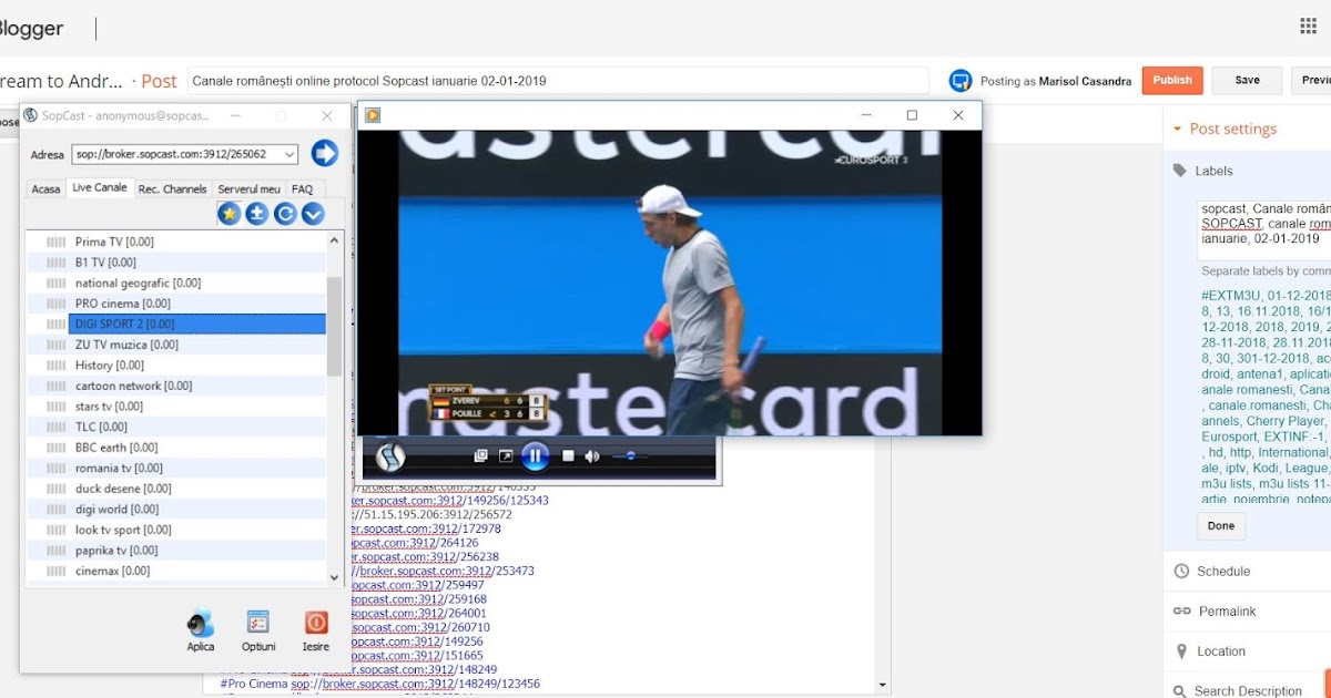 Canale Romanești Online Protocol Sopcast Ianuarie 02 01 2019 Tv Stream Sopcast To Android Sopcast