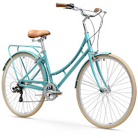 Sixthreezero Ride in the Park 7-Speed Women's City Cruiser Bicycle Blue, with 17" aluminum frame, 700x32c wheels