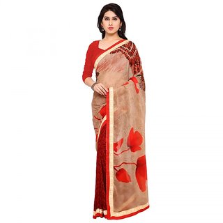 Best Selling Chiffon Embroidered Sarees With Blouse