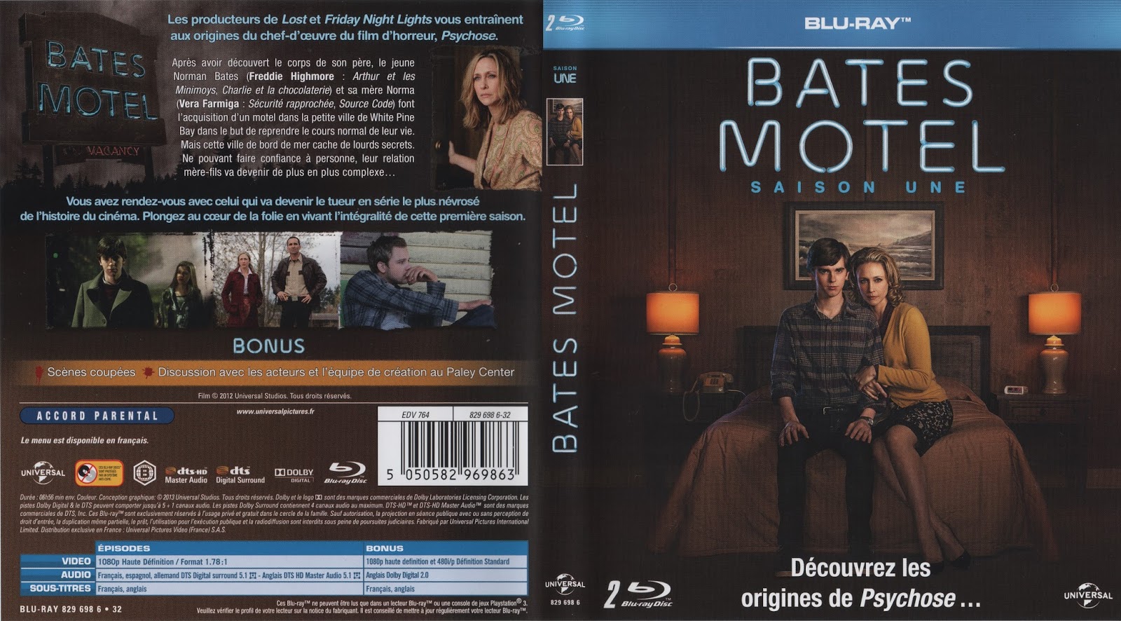 BLURAY JAQUETTES BLURAY Bates motel Saison 1 BLURAY JAQUETTES BLURAY Bates motel Saison 1