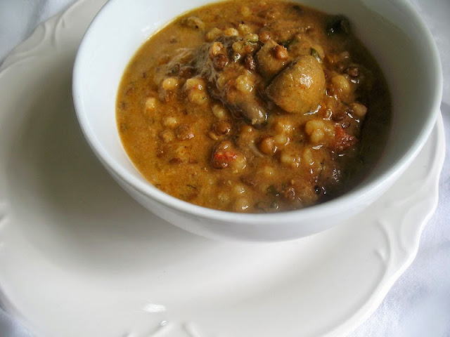 mushroom, lentil and barley soup