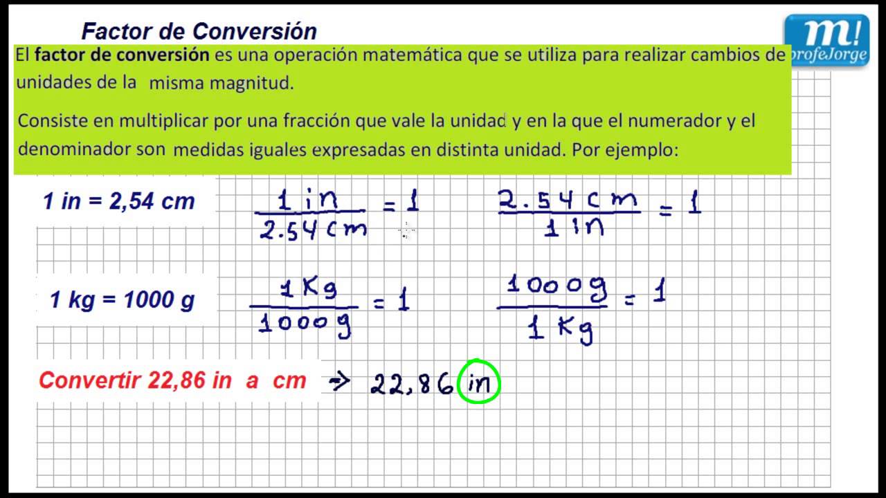 FÍSICA(factores de conversión)