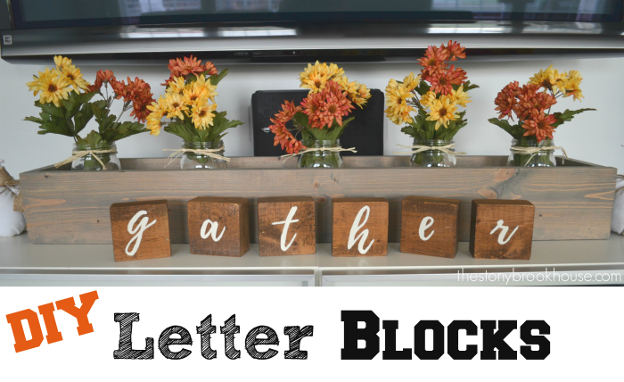 diy gather letter blocks the stonybrook house