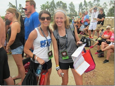 Tina Haupert and Heather Hart posing for a picture at the 2012 CrossFit Games