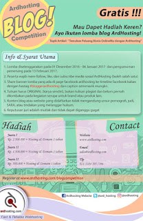 Lomba Menulis Blog - ARDHOSTING BLOG COMPETITION Lomba Menulis Blog - ARDHOSTING BLOG COMPETITION