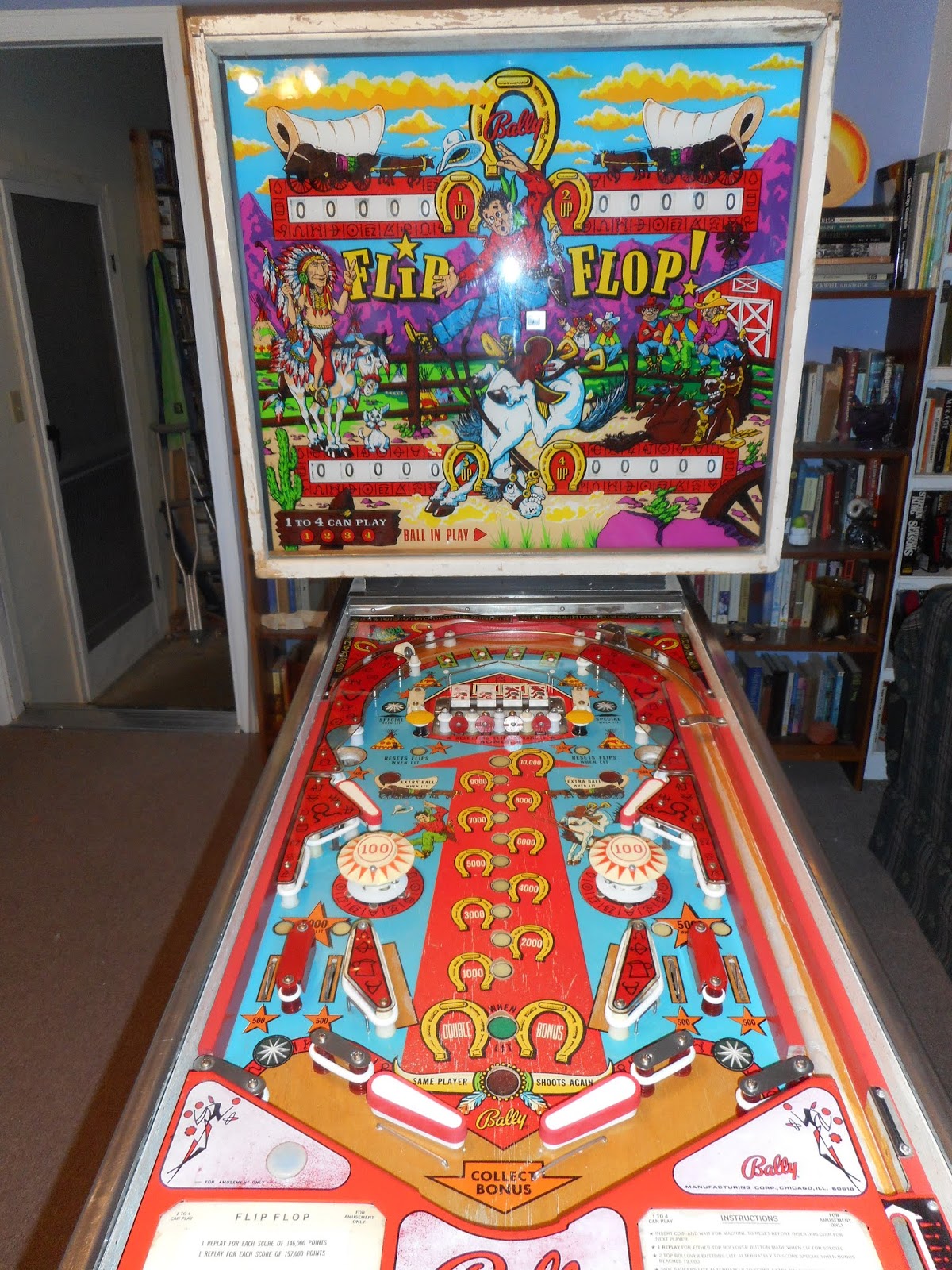 Canon City Pinball 1976 Bally Flip Flop EM Pinball Machine Sold