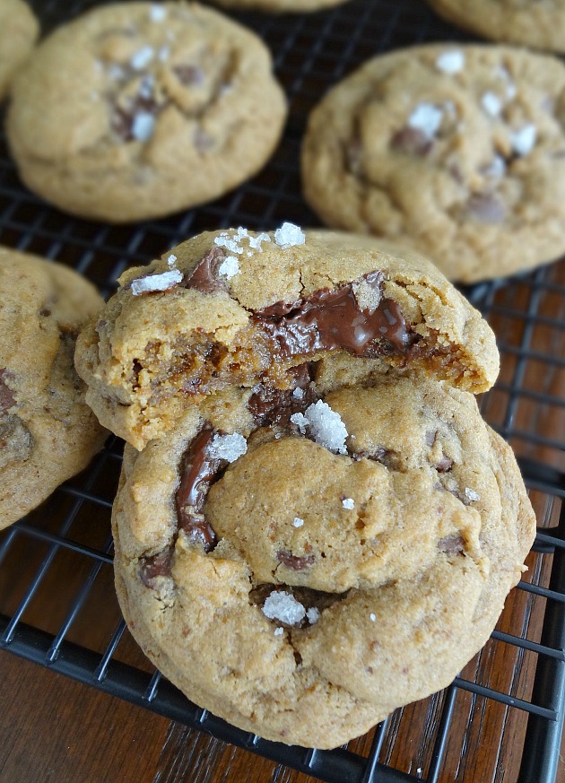 Salted Whole Wheat Chocolate Chip Cookies