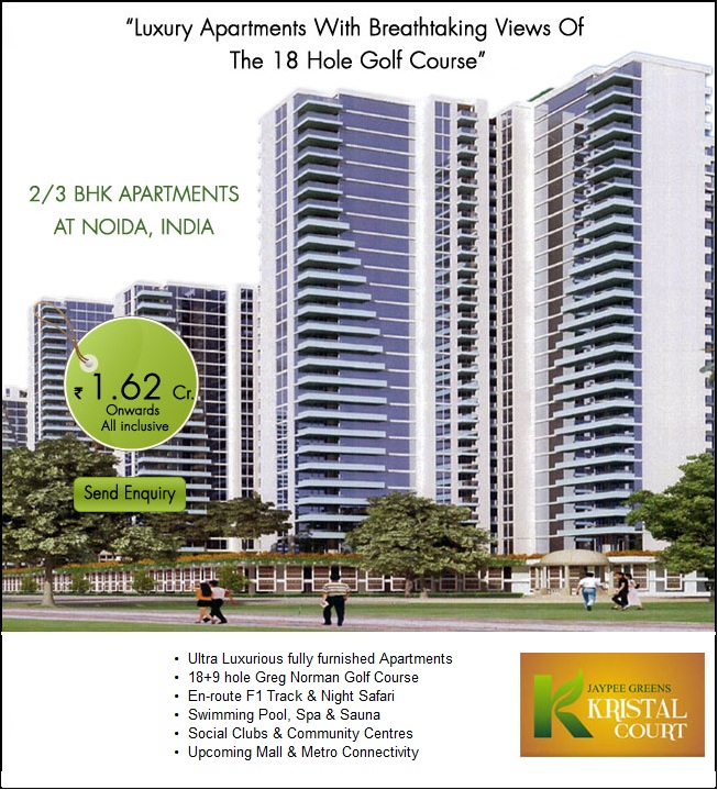 Indian Real Estate Jaypee Greens Kristal Court 2 and 3 BHK Fully