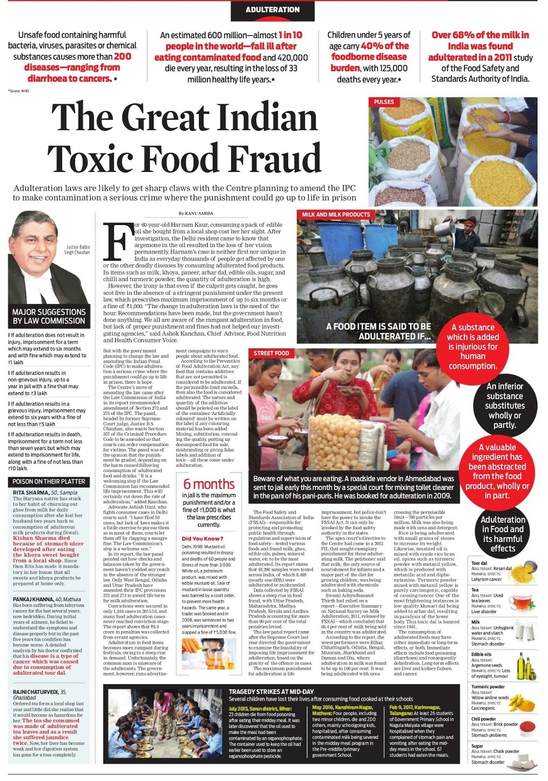 FOOD SAFETY LATEST The great Indian toxic food fraud