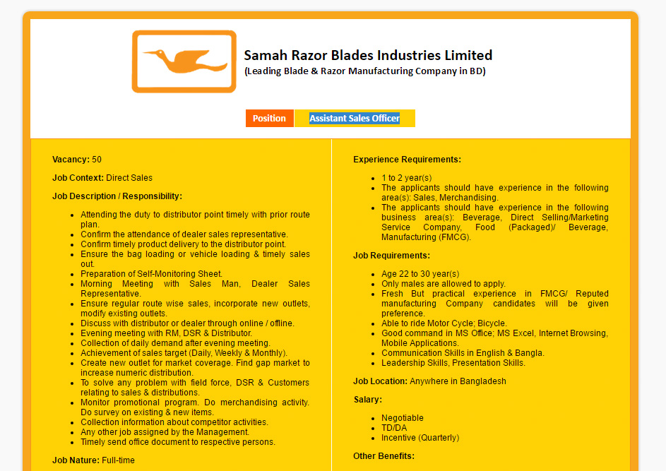 sales industries
