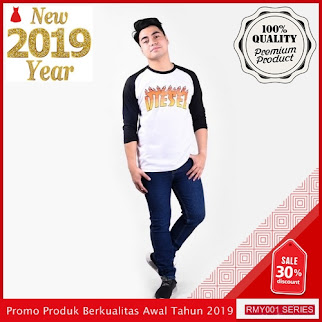 RMY228D29 Diesel Kaos Oblong Raglan Keren 3 Per BMGShop