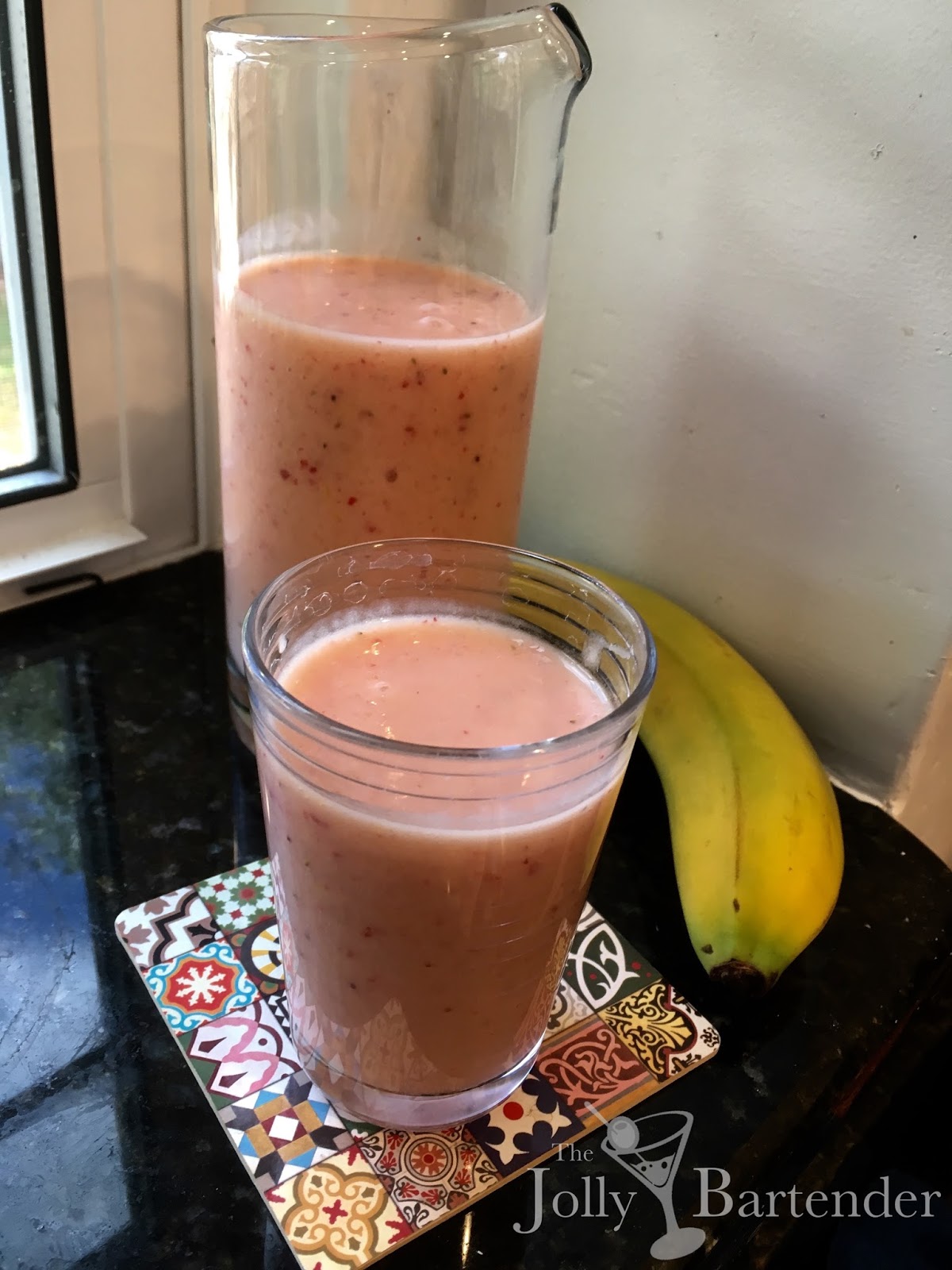 The Jolly Bartender Strawberry, Banana (Mango) Kefir (NonAlcoholic)