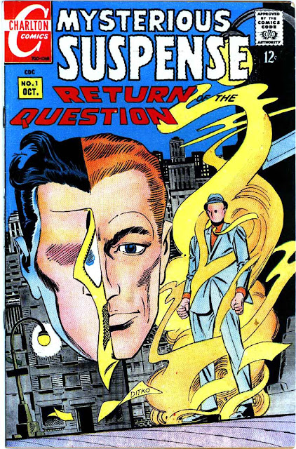 Mysterious Suspense v1 #1 charlton question silver age 1960s comic book cover art by Steve Ditko Mysterious Suspense v1 #1 charlton question silver age 1960s comic book cover art by Steve Ditko